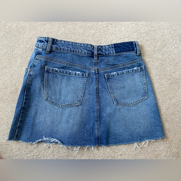 layered mini jean skirt - Picture 5 of 5